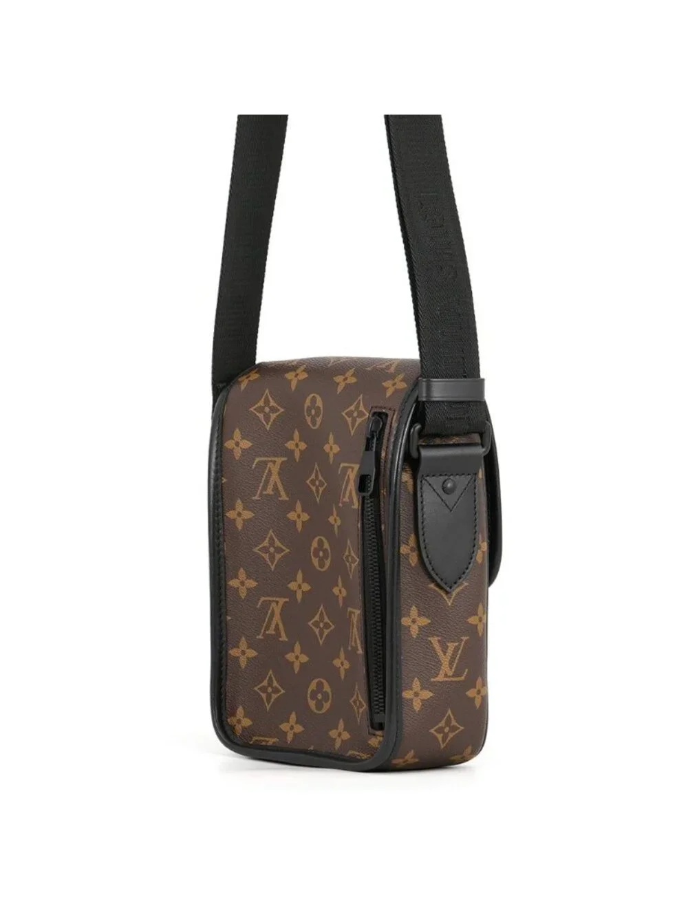 Louis Vuitton Shoulder Bag Monogram Macassar Archie Messenger Black